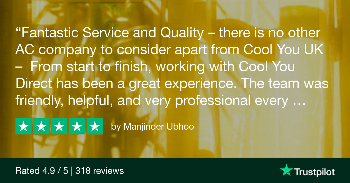 A 5-star Trustpilot Review for fully internal air conditioning in London